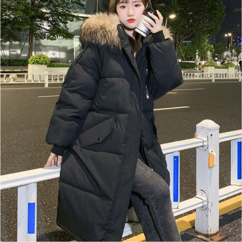 2025年新款大码冬季羽绒棉服女中长款棉衣宽松棉袄韩版面包服外套高清大图