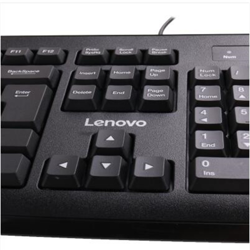 联想(Lenovo)USB商用键鼠套装(黑)
