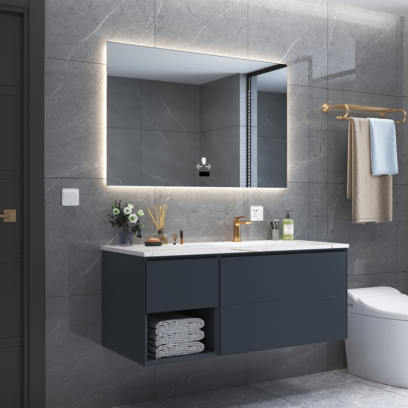 烤漆浴室柜古达组合岩板卫生间洗漱台洗手洗脸池智能镜卫浴柜