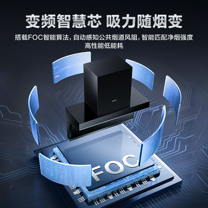 老板集团出品 名气(MQ)25m³烟灶套餐抽油烟机7字型家用顶侧双吸变频油烟机烟灶套装A5508+A6510B(天然气)高清大图