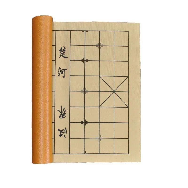 中国象棋棋盘两用双面围棋象棋棋盘大号学生用象棋皮革棋盘可折叠35号