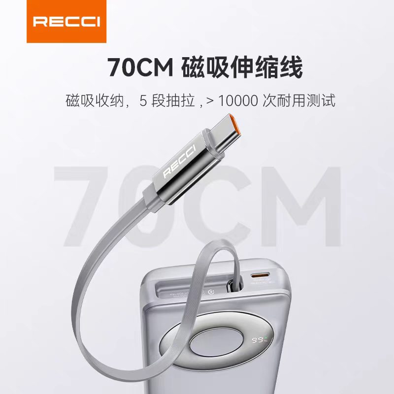 RECCI锐思 移动电源 型号RPB-P58 容量10000mAH (金色)高清大图