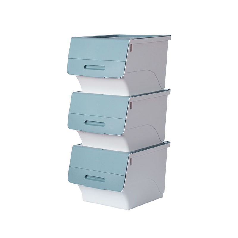 茶花2885 45.5*38*31cm L号 斜翻盖储物箱储物筐收纳柜