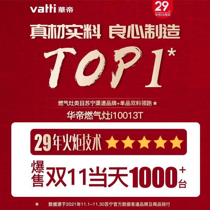 华帝(vatti)4.5KW火力燃气灶天然气灶具台式灶双眼灶厨房家用不锈钢双旋稳焰童锁保护免电打火多档调节i10013T