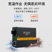 博扬 BY-WF511S-40KM电信级百兆单模双纤光纤收发器 光电转换器 可上14槽机架 外置电源 40公里 SC接口