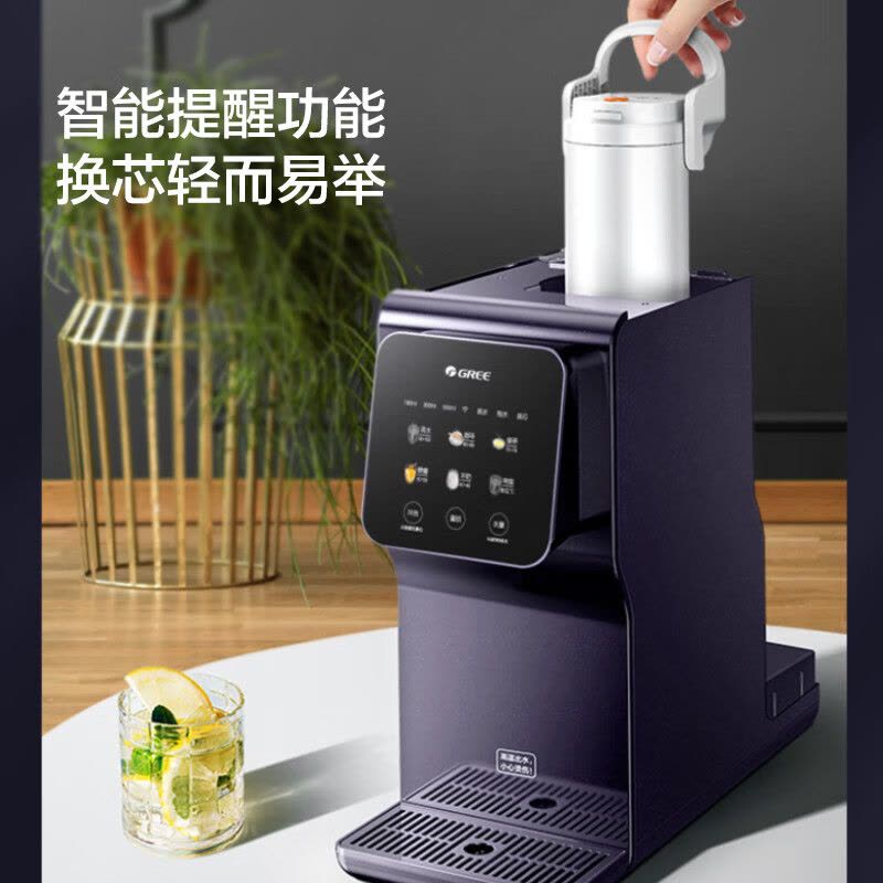 格力(GREE)净水器家用 台式净饮一体机 净水加热二合一 台式免安装净水机 反渗透饮水机 RJY-T16-1X611B图片