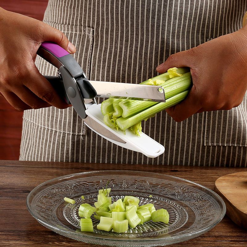 剪菜剪刀切菜刀具蔬菜剪刀厨房多功能切菜家用食物剪刀二代剪
