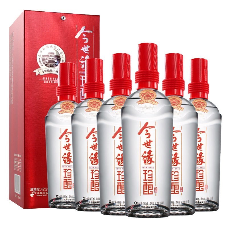 今世缘 Jinshiyuan 白酒今世缘42度红珍酿白酒幽雅醇厚型整箱480ml 6瓶 价格图片品牌报价 苏宁易购今世缘白酒专卖店