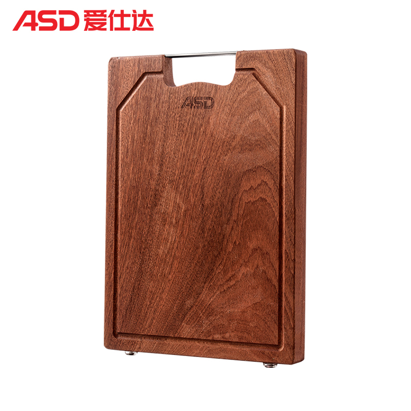 爱仕达 ASD 菜板乌檀木砧板加厚整木实木切菜板面板擀面板