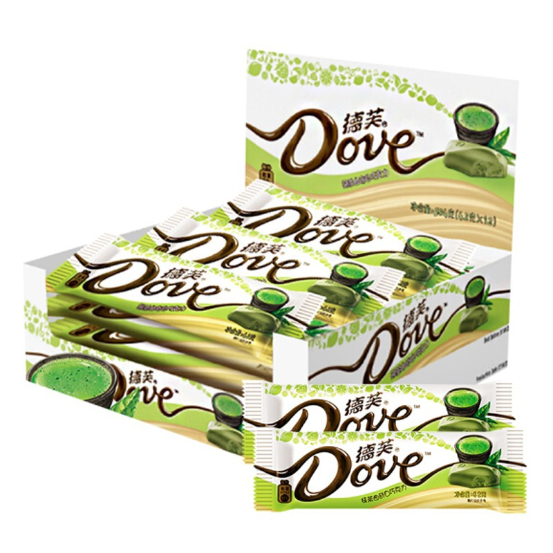 玛氏德芙dove抹茶白巧克力42gx12条整盒喜糖零食情人节礼物xs