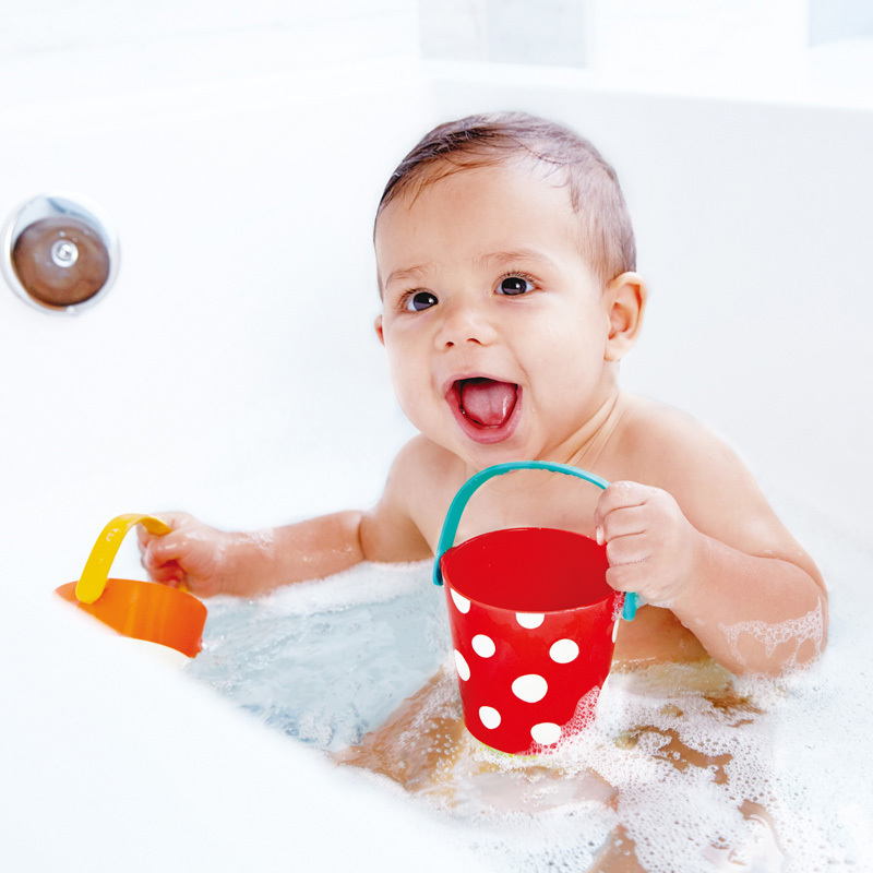 Hape花式水漏桶组合套宝宝洗澡浴室玩具年龄段12个月以上男孩女孩玩具
