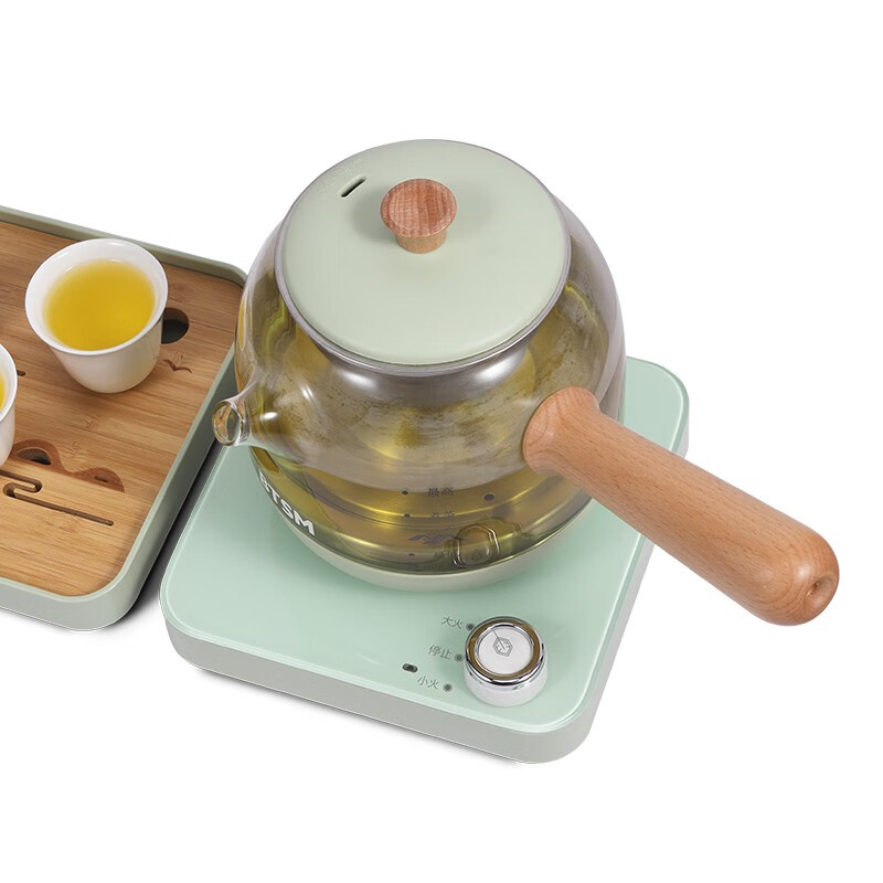BTSM BTZC-602A 电热水壶 500ml 煮茶壶+底座+茶盘+茶杯(单位:套)草绿色高清大图