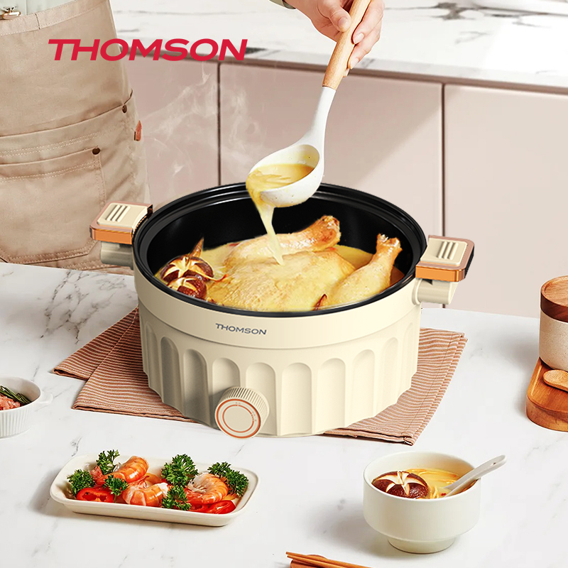 THOMSON 大容量一锅多用微压烹饪多功能微压力汤火锅电压力锅 5L C-T0510!高清大图