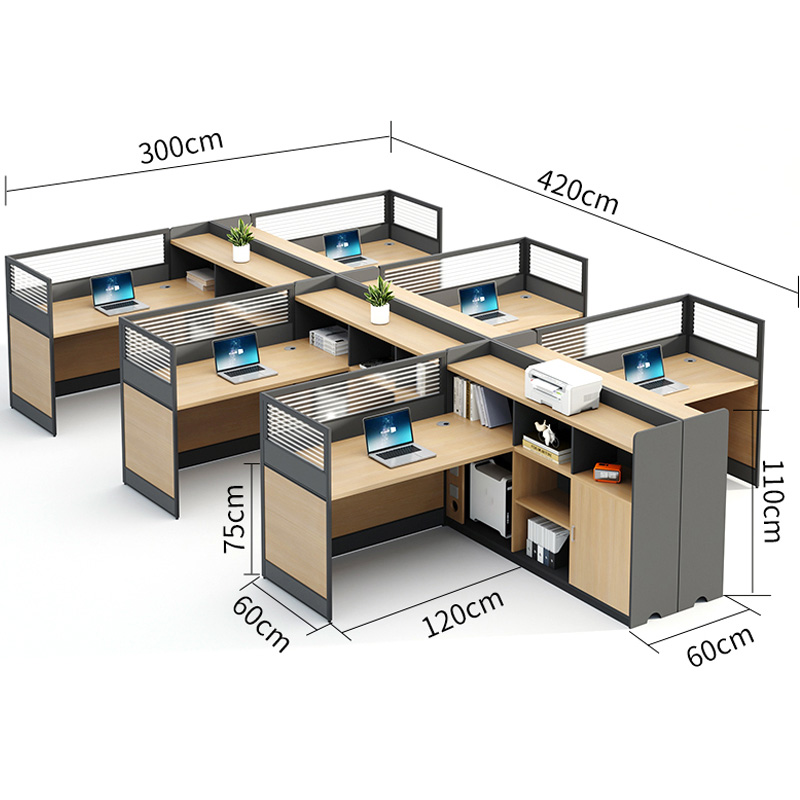 豫龙都 屏风工位 六人 张高清大图