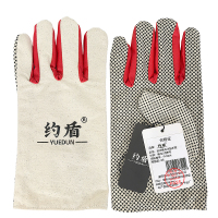 约盾 加长帆布防滑拒油点胶手套 FYI004/双
