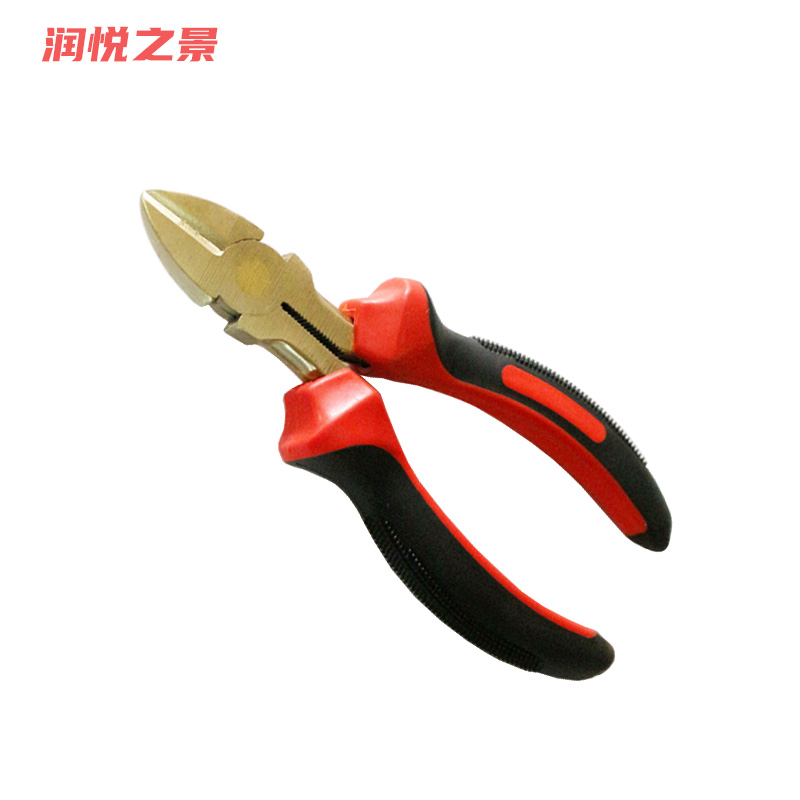 润悦之景 防爆铝青铜斜口钳斜嘴钳 6寸 把高清大图