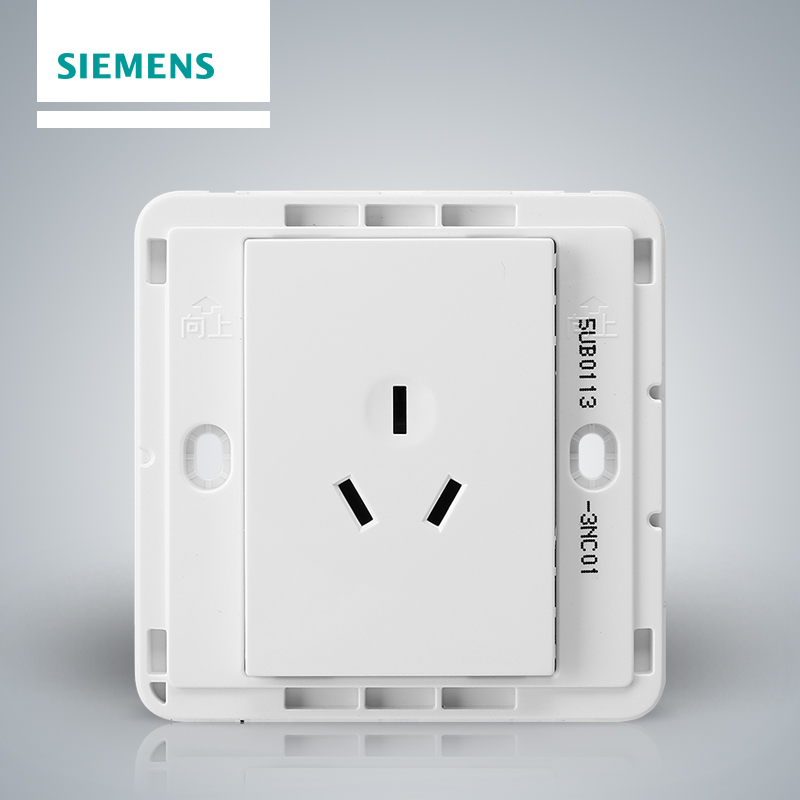 西门子(SIEMENS)开关插座 皓睿玉釉白系列10A三孔电源插座5UB01133NC01
