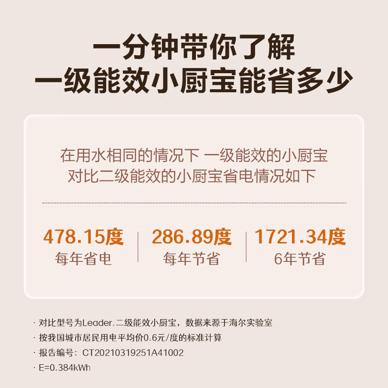 Leader海尔智家出品家用小厨宝11升2200W速热一级能效节能省电长效保温金刚三层胆6倍增容精巧外观