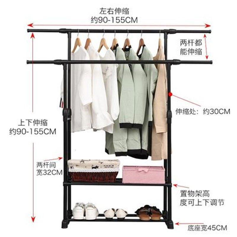 简易阳台升降晾衣架落地折叠伸缩室内衣架子单杆家用挂衣架晾晒架多色多款多功能生活日用家庭清洁生活日用洗晒用品衣架