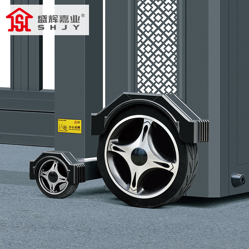 盛辉嘉业 电动分段滑门铝合金直线门段滑百叶自动伸缩平移门高清大图