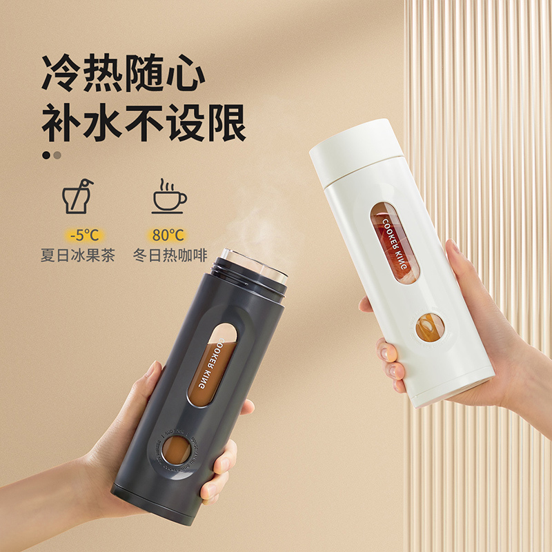 炊大皇玻璃杯茶杯男高硼硅便携防摔防爆双层泡茶杯子女高颜值水杯高清大图