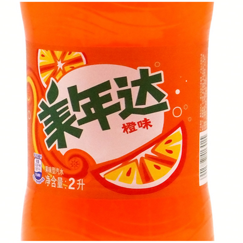 美年达橙味汽水2L