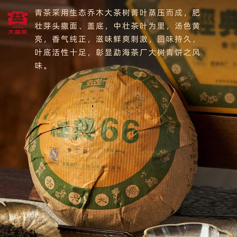 大益普洱茶 经典66生沱茶601批次660g