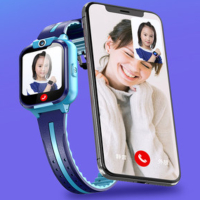 【4G+视频通话+精准定位】智能儿童电话手表GPS定位学生防水4G视频通话触屏男孩女孩蓝色