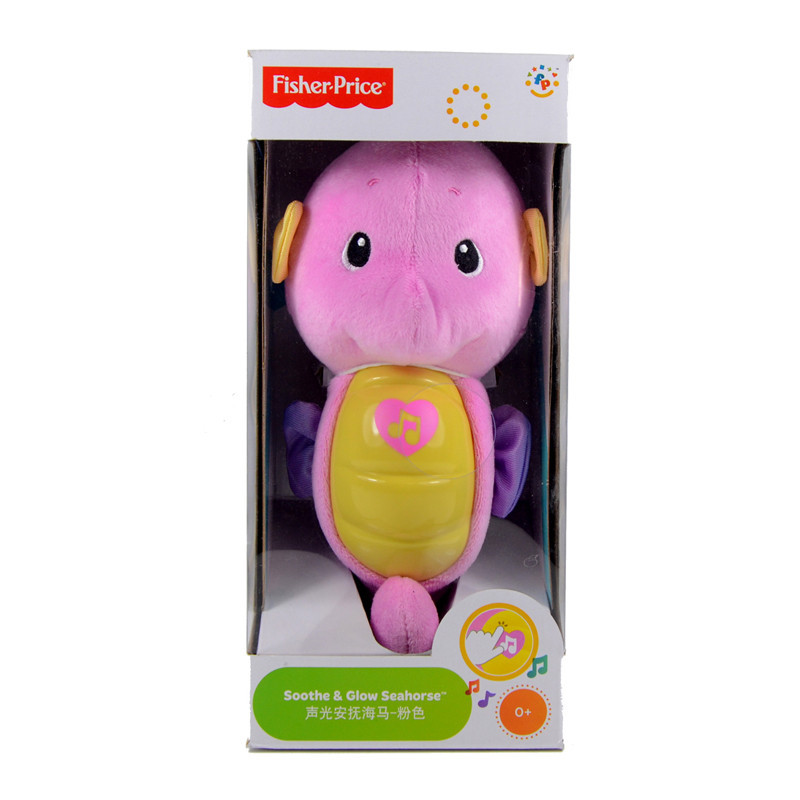 费雪(Fisher Price) 声光安抚粉色海马加澳贝小推车转转乐
