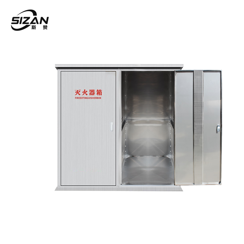 斯赞 304不锈钢推车灭火器箱 35kg*2 个高清大图