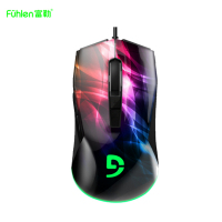 富勒(fuhlen)G91-PRO RGB灯光宏 光磁微动USB光电有线游戏鼠标宏电竞电脑牧马人绝地求生吃鸡CF