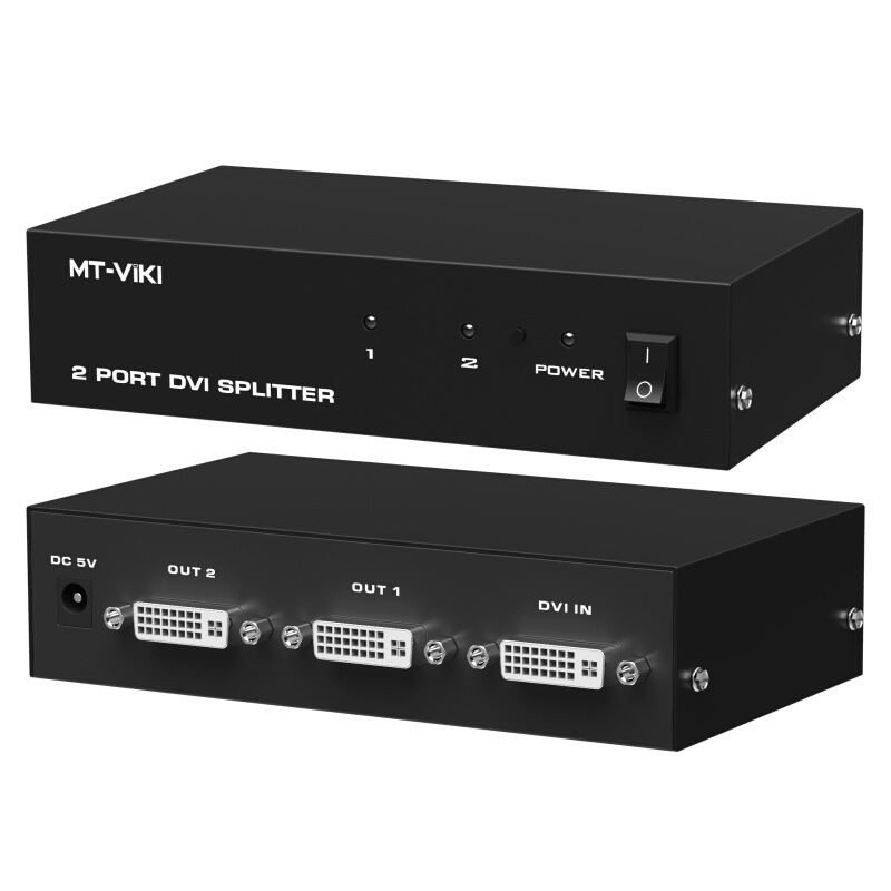 智企亿品 JH DVI分配器 一分二 高清数字视频分屏电脑显示器投影仪 MT-DV2H 1进2出 2口