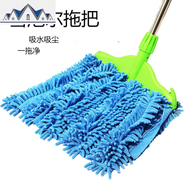雪尼尔拖把 吸水吸油可拆洗 家用布拖不锈钢墩布可换布头 三维工匠高清大图