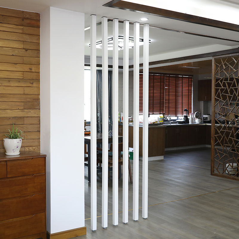 北欧屏风隔断格栅客厅实木入玄关隔断墙家用卧室房间分隔免打孔 隔断5*10*(281-300)cm6根 整装高清大图