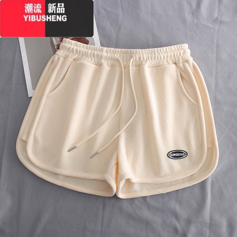 YIBUSHENG韩范显白!季舒适休闲运动短裤女宽松居家睡裤外穿大口袋短裤高清大图