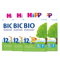 [4盒装 新效期2025年12月后]德国本土喜宝Hipp婴幼儿Bio有机配方奶粉4段12段1-3岁;3岁以上600g/盒