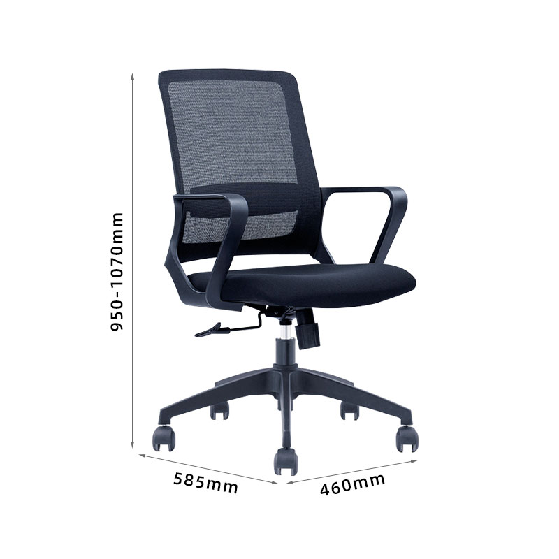 臻远ZY-7423办公椅网椅中背职员椅学习椅会议椅转椅高清大图