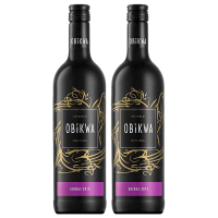 南非原瓶进口葡萄酒 奥卡瓦希拉红酒 干红葡萄酒 Obikwa 双支装750ml*2