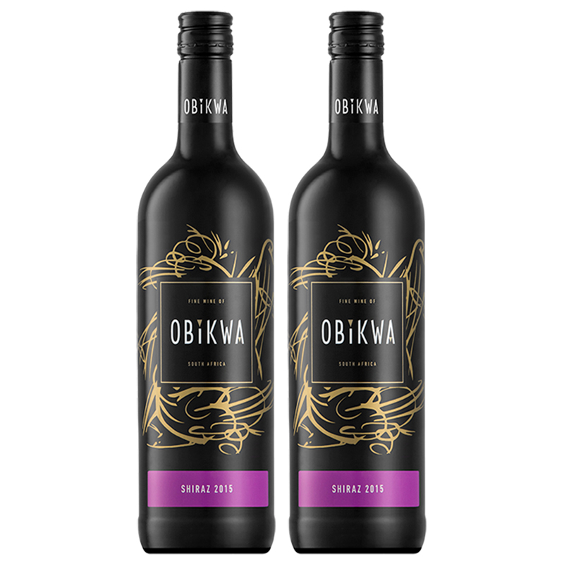 南非原瓶进口葡萄酒 奥卡瓦希拉红酒 干红葡萄酒 Obikwa 双支装750ml*2