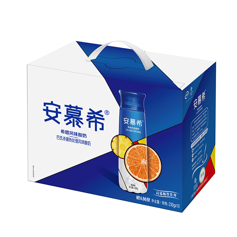 伊利安慕希高端畅饮型希腊风味酸奶橙凤梨230g