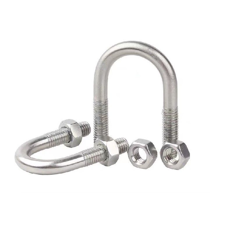 伟鹏双兴 304不锈钢U型螺丝管卡抱箍 M6*22含螺母 套高清大图