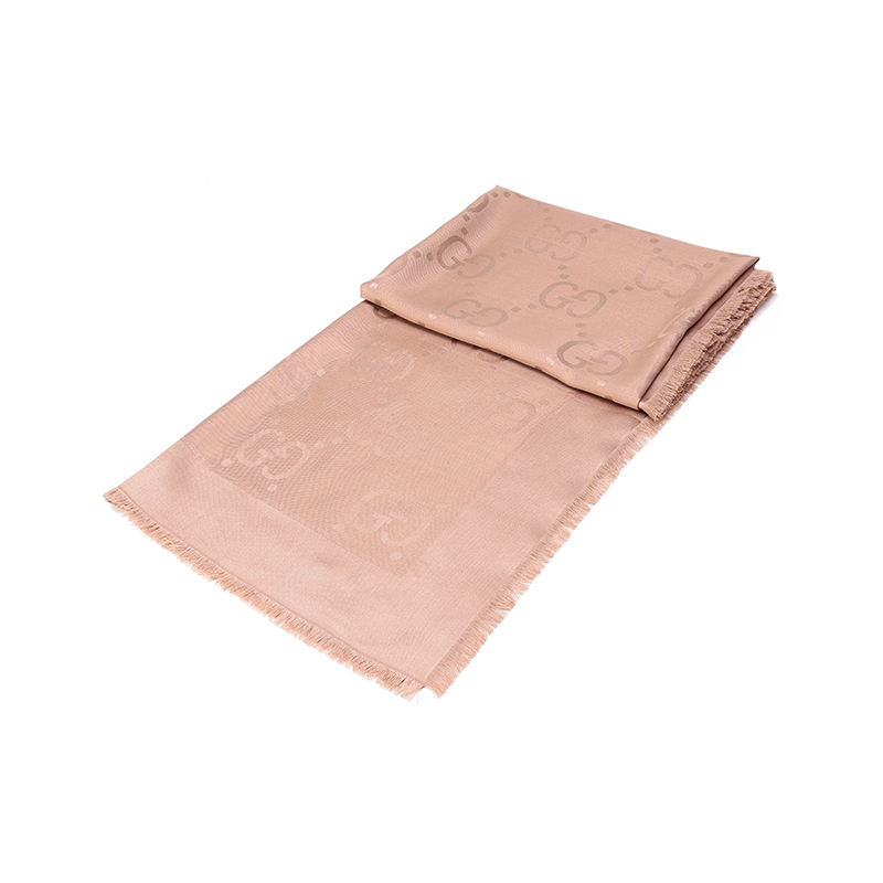 古驰gucci女士桑蚕丝羊毛方巾丝巾围巾披肩6636713gc43