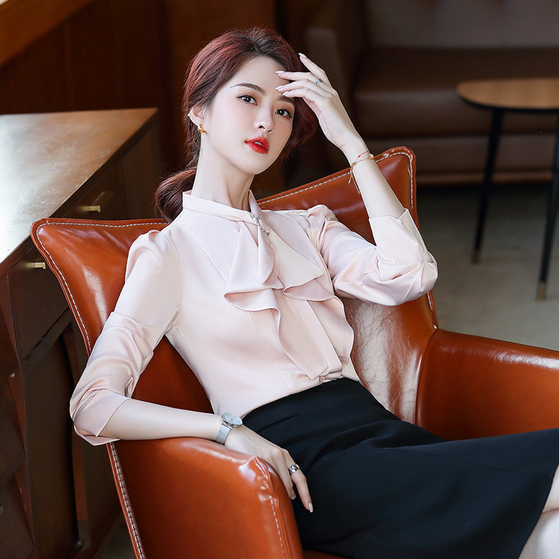 女先生女士衬衫 时尚洋气长袖衬衫女士设计感小众轻熟风2020新款秋装