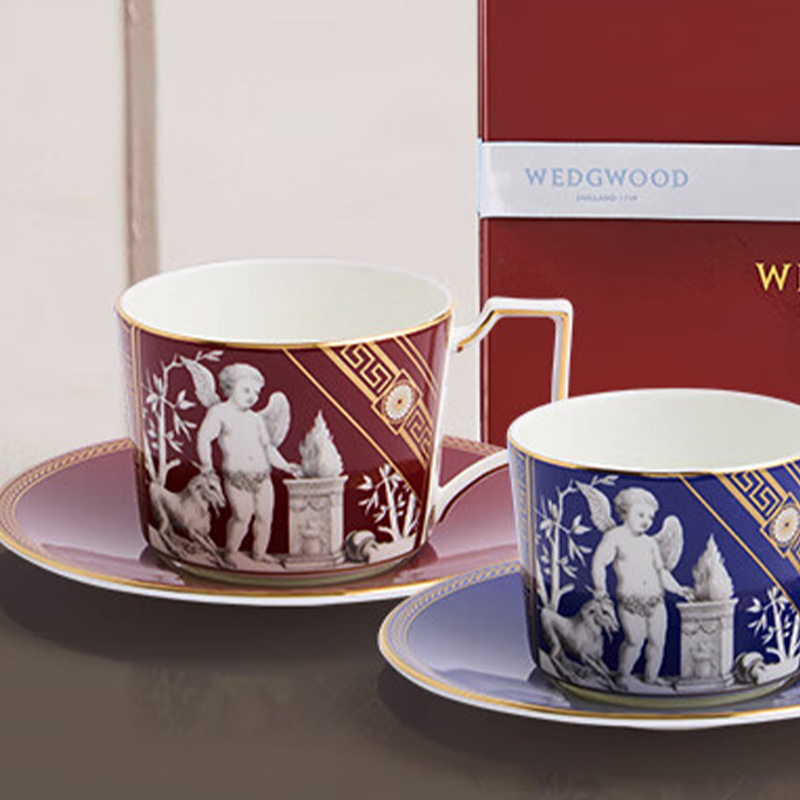 WEDGWOOD杯碟礼盒210ml*2文艺复兴1076487/88/89(颜色随机)高清大图