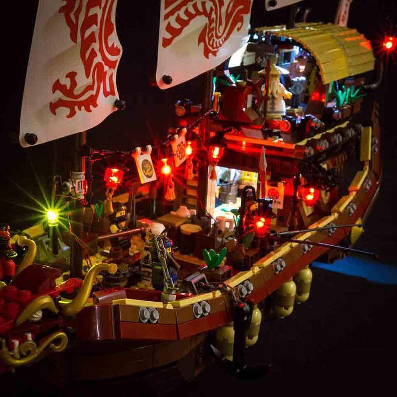 hibrick灯饰 适用乐高70618命运赏赐号积木幻影忍者大电影led灯光