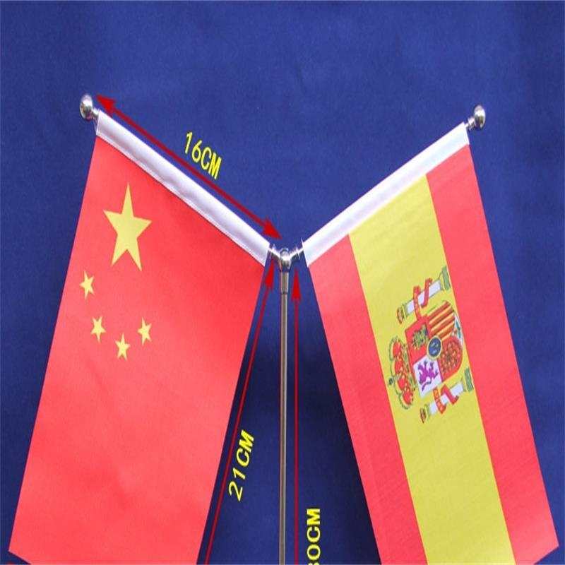递乐(DiLe)水晶圆形底座 T型办公旗座 旗杆/签约旗/谈判旗座/签字旗/会议旗