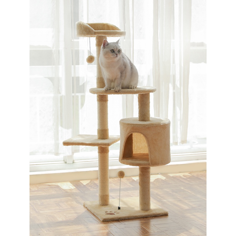 网红猫爬架猫窝猫树猫抓柱别墅猫架小型通天柱猫咪用品爬猫架一体高清大图