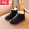 可莉允女童马丁靴2022秋冬新款儿童雪地靴宝宝棉鞋加绒皮靴男童低筒短靴