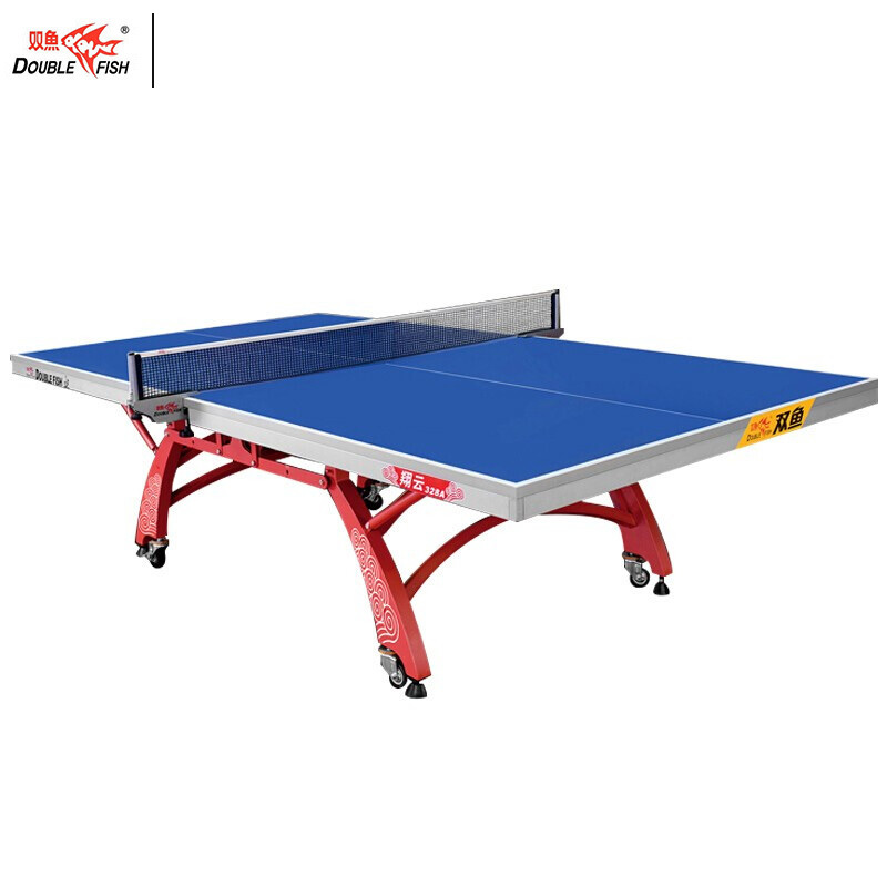 双鱼(DOUBLE FISH)乒乓球桌 328A 大赛ITTF认证标准室内乒乓球台移动双折叠式乒乓球桌