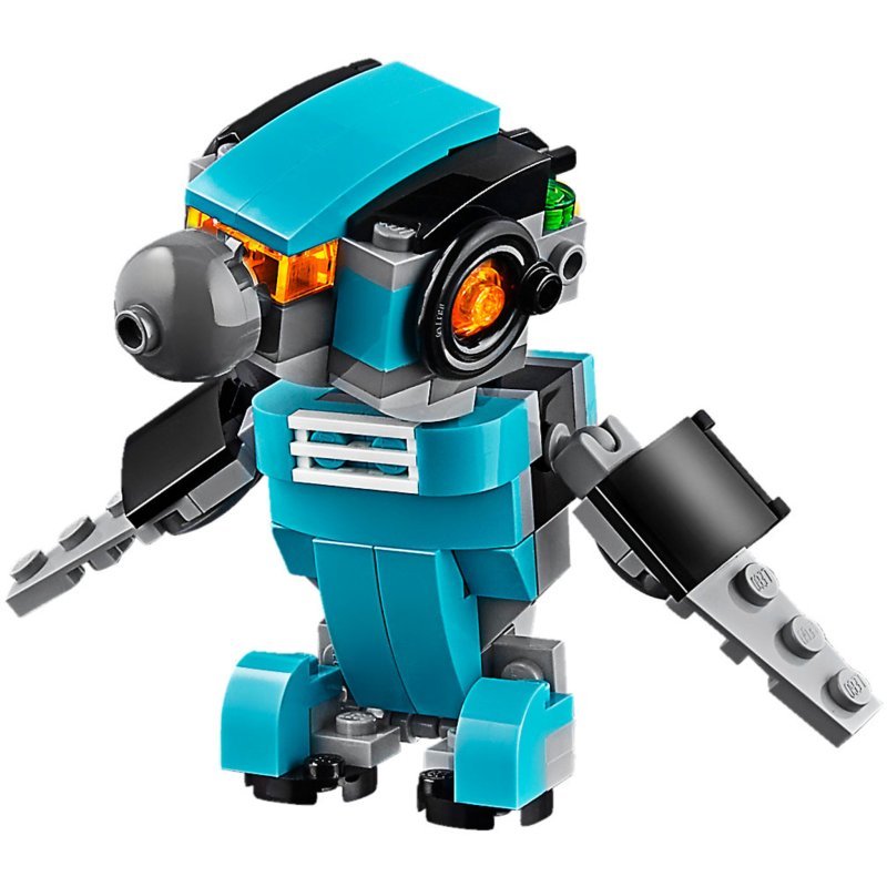 乐高(LEGO)Creator 创意百变31062 机器人探险家 205块积木塑料玩具 7-12岁 200块以上